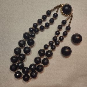 Old vintage necklace and earring set